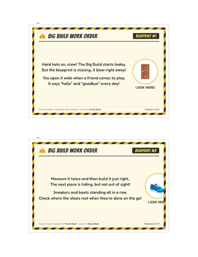 Construction Crew Big Build printable hunt page